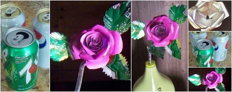 Tutorial para hacer hermosas rosas con latas de aluminio