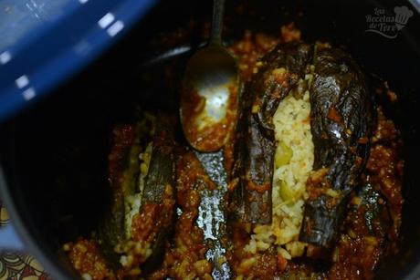 Berenjenas y calabacines con arroz y tomate 01