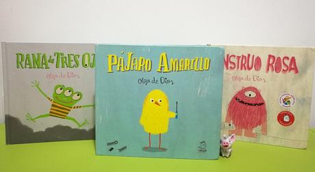 Pequebiblioteca: Monstruo rosa, Pájaro amarillo y Rana de tres ojos