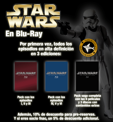 Ya podéis reservar la saga completa de 'Star Wars' en Blu-Ray