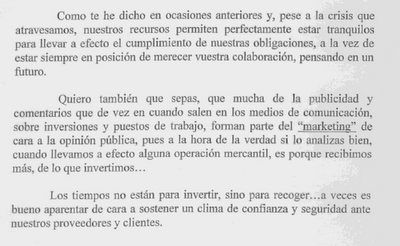 Billetes, cartas, novillos y abusos varios