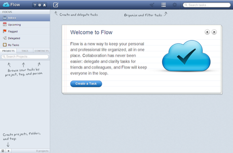 Flow para gestionar tareas con fluidez Pantalla de Flow