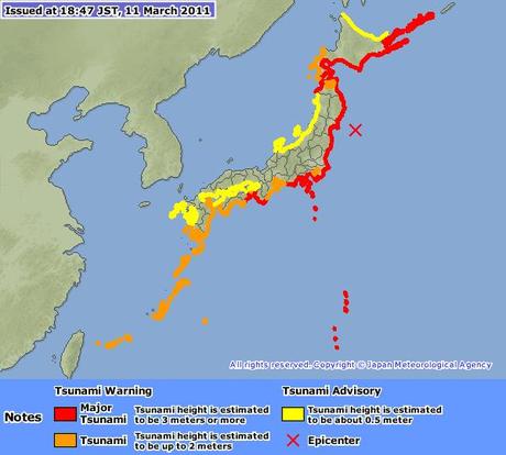 Terremoto de 8.9 en Japón