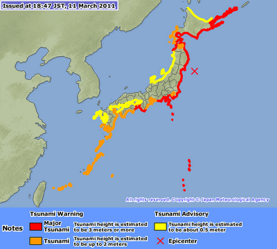 Japón en alerta nuclear, cierran plantas nucleares tras seísmo de 8,9