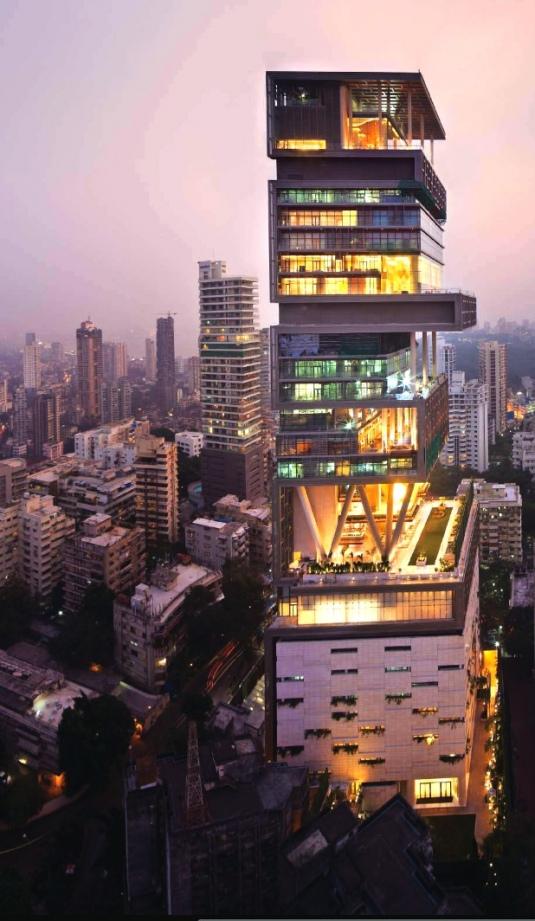 La casa mas costosa del mundo: Antilia Tower, Mumbai
