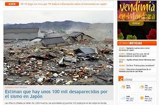 Tragedia en Japón: Portada 2.0 vs Portadas con visión de diario impreso