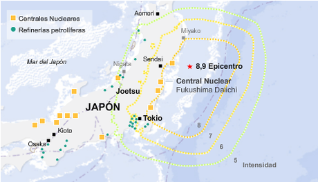 Emergencia nuclear en 5 reactores en Japón. La central de Fukushima sufre una explosión y fuga radioactiva