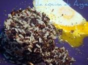 Salteado arroz morcilla "ríos"