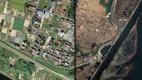 Imágenes aéreas de la devastación en zonas de Japón