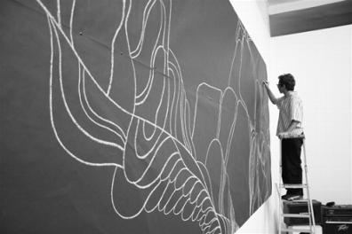 ACCIÓN en directo dibujo con tiza + INAUGURACIÓN de la exposición de SAO TORPEZ