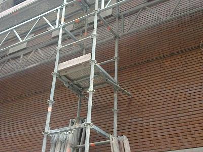 Palacio de la Música - Estructura provisional de obra. Andamios