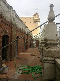 Palacio de la Música - Estructura provisional de obra. Andamios