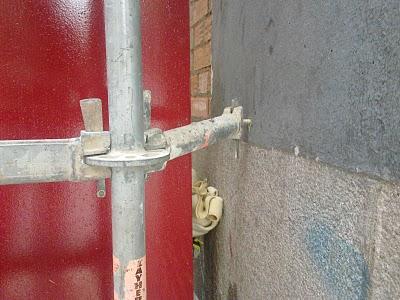 Palacio de la Música - Estructura provisional de obra. Andamios