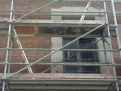 Palacio de la Música - Estructura provisional de obra. Andamios