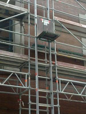 Palacio de la Música - Estructura provisional de obra. Andamios