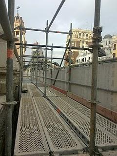 Palacio de la Música - Estructura provisional de obra. Andamios