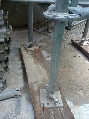 Palacio de la Música - Estructura provisional de obra. Andamios