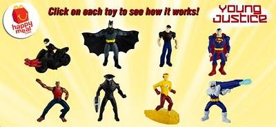 YOUNG JUSTICE: Nuevas figuras en McDonald's USA