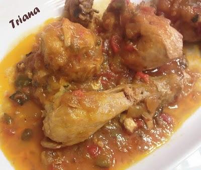 Pollo con pisto de verduras