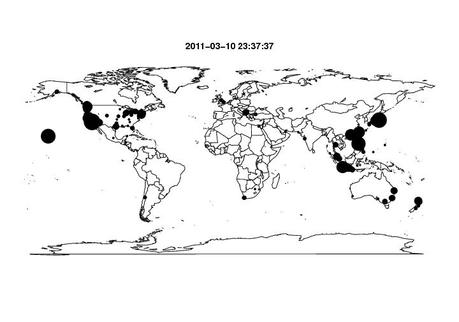 infografia Tweets sobre el Terremoto en Japón