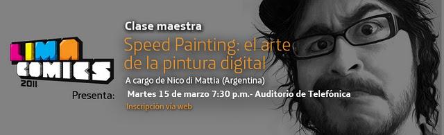 HOY taller libre  de Speed Painting con Nico Di Mattia en Fundación Telefónica, 7.30