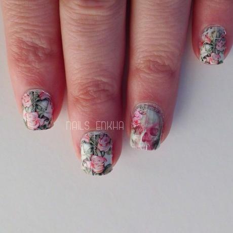 Skull/Floral Rose Water Decals SKU:B5502