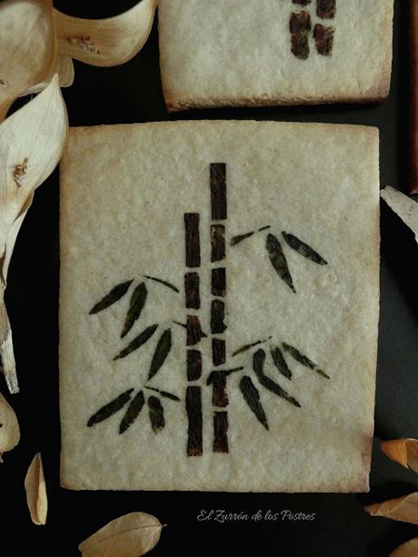 Galletas Bambú (Pintadas con Té Matcha y Cacao)