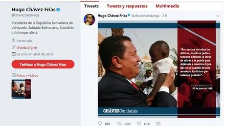 Reactivan cuenta oficial del fallecido presidente Hugo Chávez en #Twitter (@chavezcandanga)