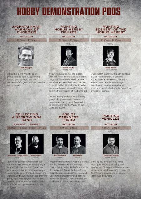 Invitados y actividades del Horus Heresy & Necromunda Weekender 2018