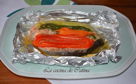 Salmón en papillote