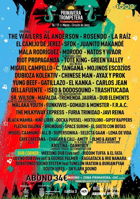Cartel completo del Primavera Trompetera Festival 2018