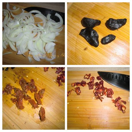 Tallarines de calabacín y gambones con jengibre y ajo negro