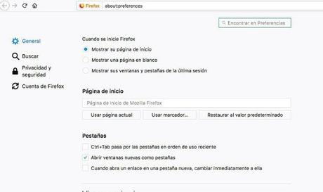 Navegación con Mozilla Firefox en paranoid mode