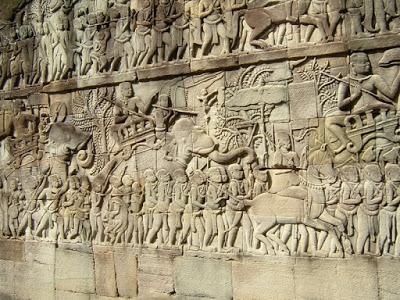 Bajorrelieve del templo de Angkor Wat.