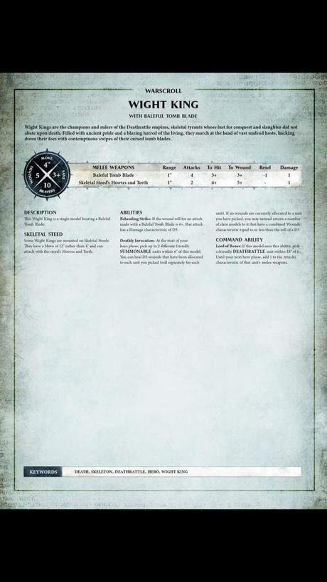 Se filtran 14 Warscrolls del Battletome Legions of Nagash