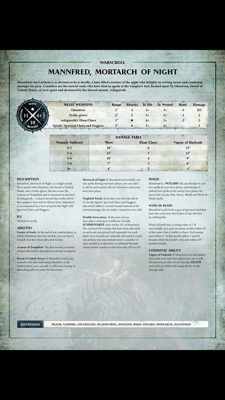 Se filtran 14 Warscrolls del Battletome Legions of Nagash