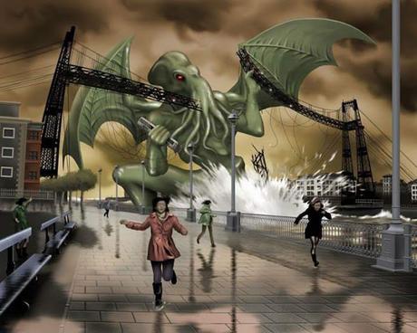 Cthulhu atacando el Puente Colgante!!