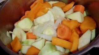 Crema de verduras con lechuga