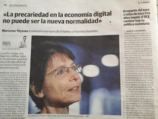 Diálogo Ciudadano en Bilbao con la Comisaria Europea Marianne Thyssen Diálogo Ciudadano en Bilbao con la Comisaria Europea Marianne Thyssen