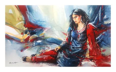 Pinturas en acuarela de animales y mujeres de Jay Alam