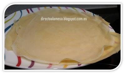 Crepes de jamón york y queso