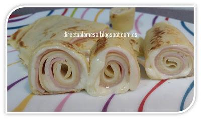Crepes de jamón york y queso