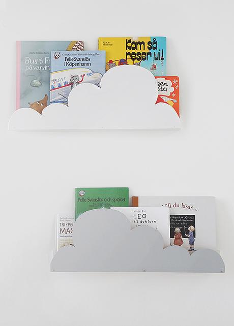 DIY DECO PEQUES: hazte unas estanterías nubes low cost