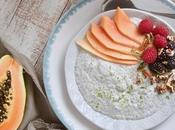 Pudding chía papaya lima, desayuno hippie