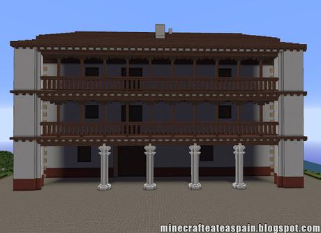 Réplica Minecraft de la Posada de los Portales, Tomelloso, Ciudad Real, España.