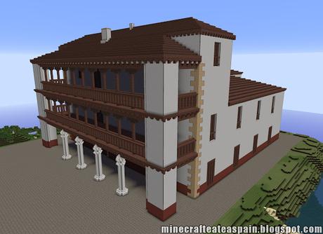 Réplica Minecraft de la Posada de los Portales, Tomelloso, Ciudad Real, España.