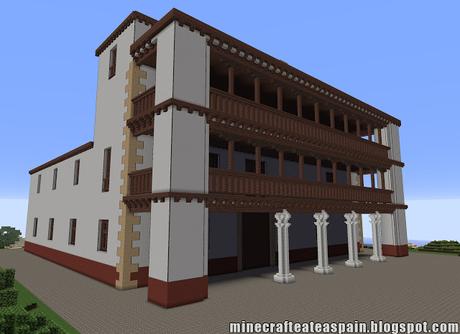 Réplica Minecraft de la Posada de los Portales, Tomelloso, Ciudad Real, España.