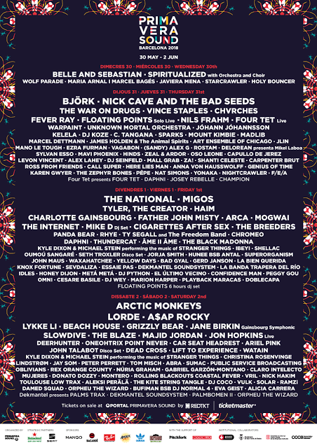 Desvelado el cartel del Primavera Sound 2018: Arctic Monkeys, Nick Cave, Lord y Björk entre los cabezas de cartel