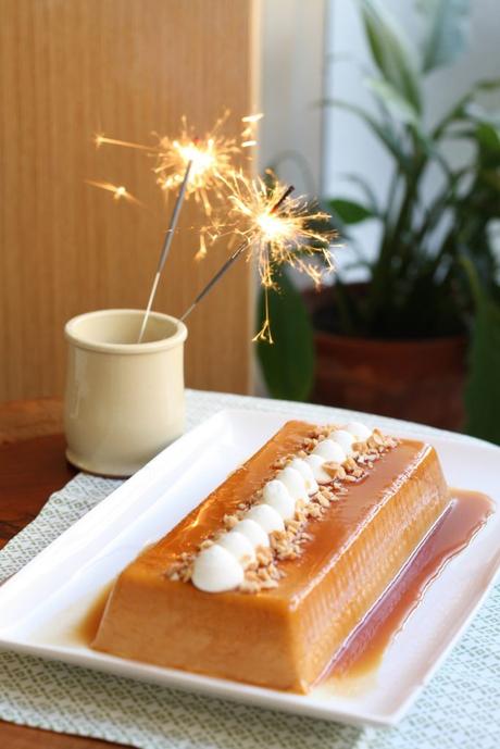 Flan de turrón de Jijona sin horno Flan de turrón de Jijona sin horno