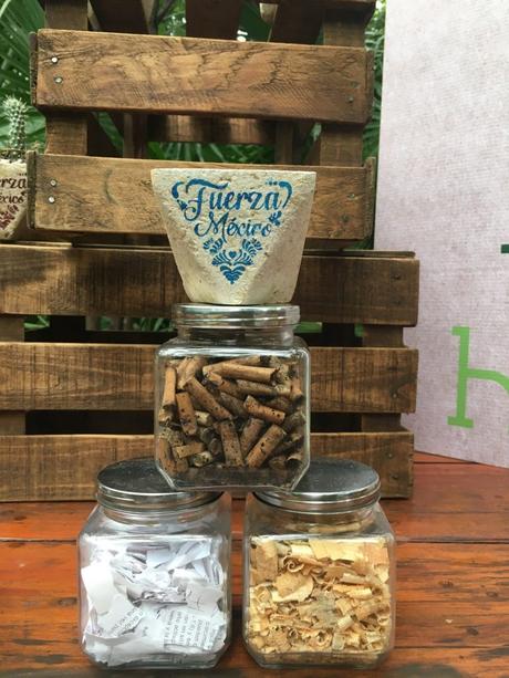 Jovenes mexicanos transforman colillas de la playa en macetas decorativas